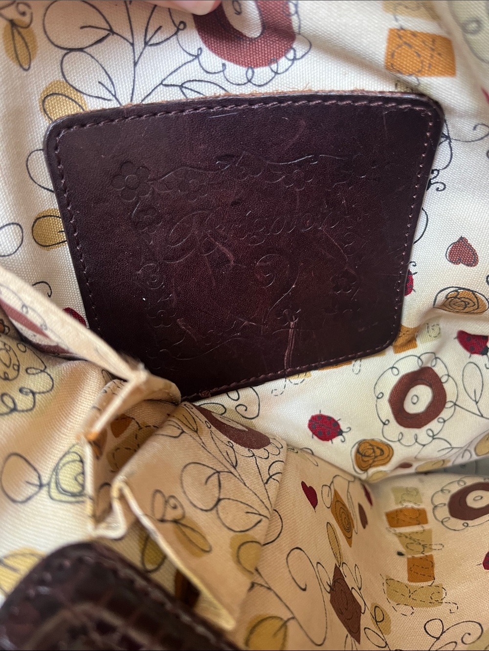 Brighton Tan and Dark Brown Woven Tote - Picture 3 of 7
